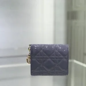 Dior Quilted Patent Mini Wallet