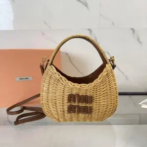 Miu Miu Wander wicker handbag