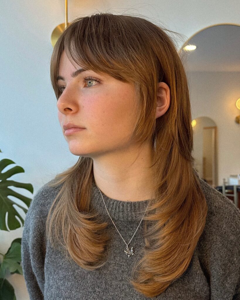 Curtain Wispy Bangs With Feathered Flip Ends